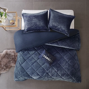 Intelligent Design Felicia Velvet Duvet Cover Set (KING /KING CAL)