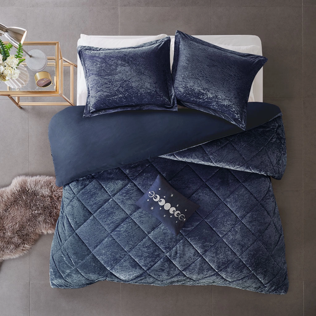 Intelligent Design Felicia Velvet Duvet Cover Set (KING /KING CAL)
