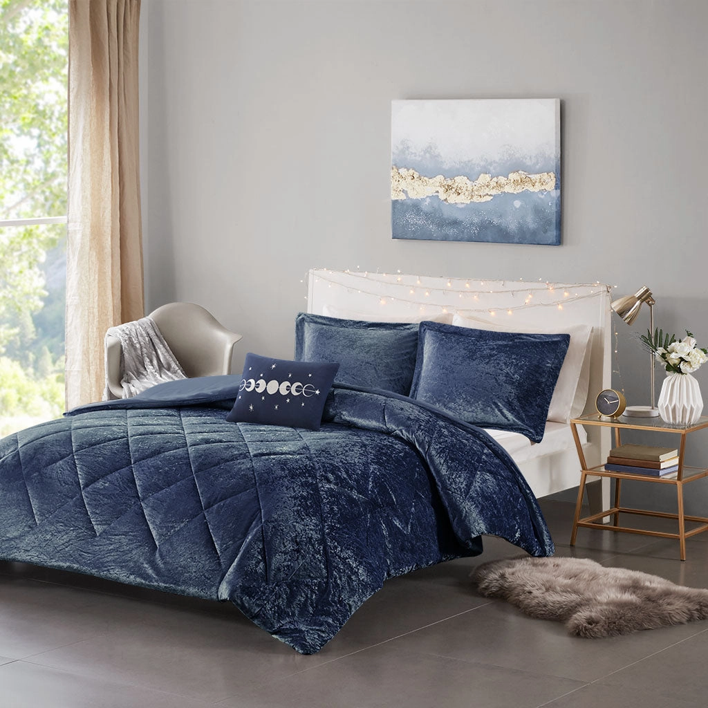 Intelligent Design Felicia Velvet Duvet Cover Set (KING /KING CAL)