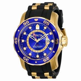 Invicta 6993 Men's Pro Diver GMT Blue Dial Black Rubber Strap Watch