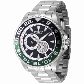 Invicta Men's Automatic Watch - Pro Diver Black Dial Silver Tone Bracelet | 47301