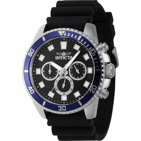 Invicta Men's Chronograph Watch - Pro Diver Blue/Silver Tone Bezel Strap | 46118