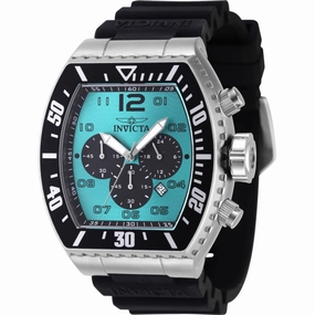Invicta Men's Quartz Watch - Pro Diver Chronograph Turquoise, Black Dial Strap | 47285