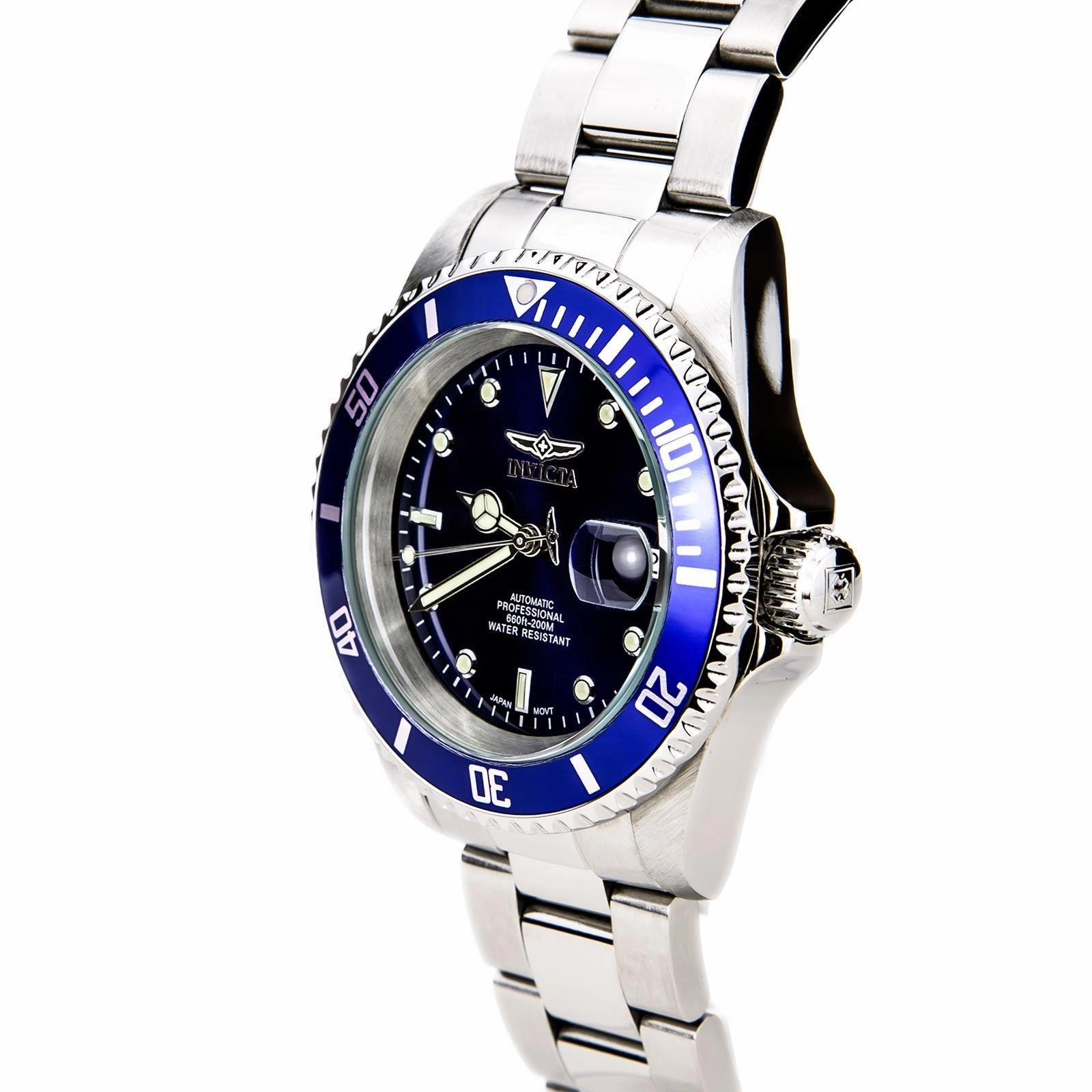 Invicta Men's Stainless Steel Automatic Watch - Pro Diver Blue Dial Date | 9094C