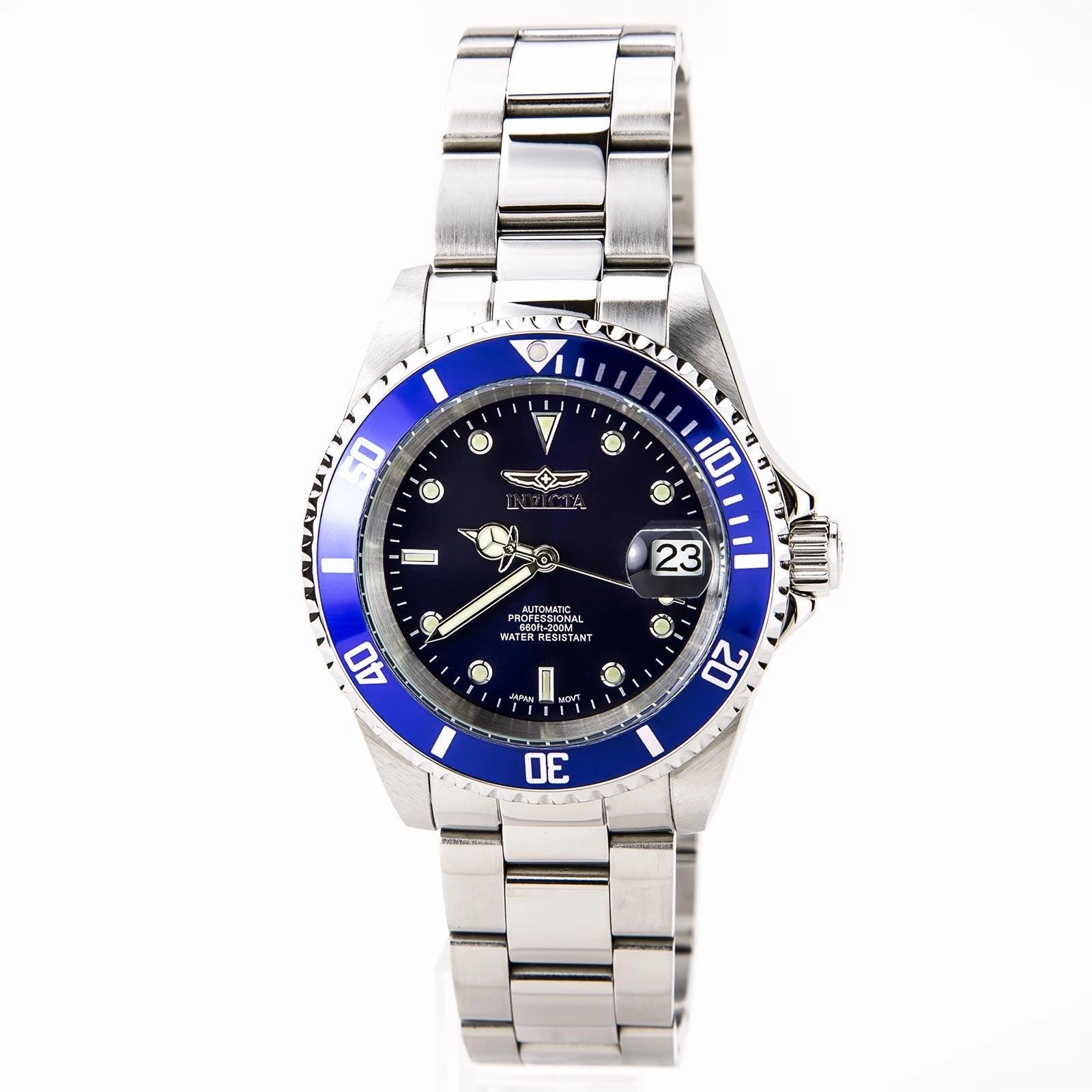 Invicta Men's Stainless Steel Automatic Watch - Pro Diver Blue Dial Date | 9094C