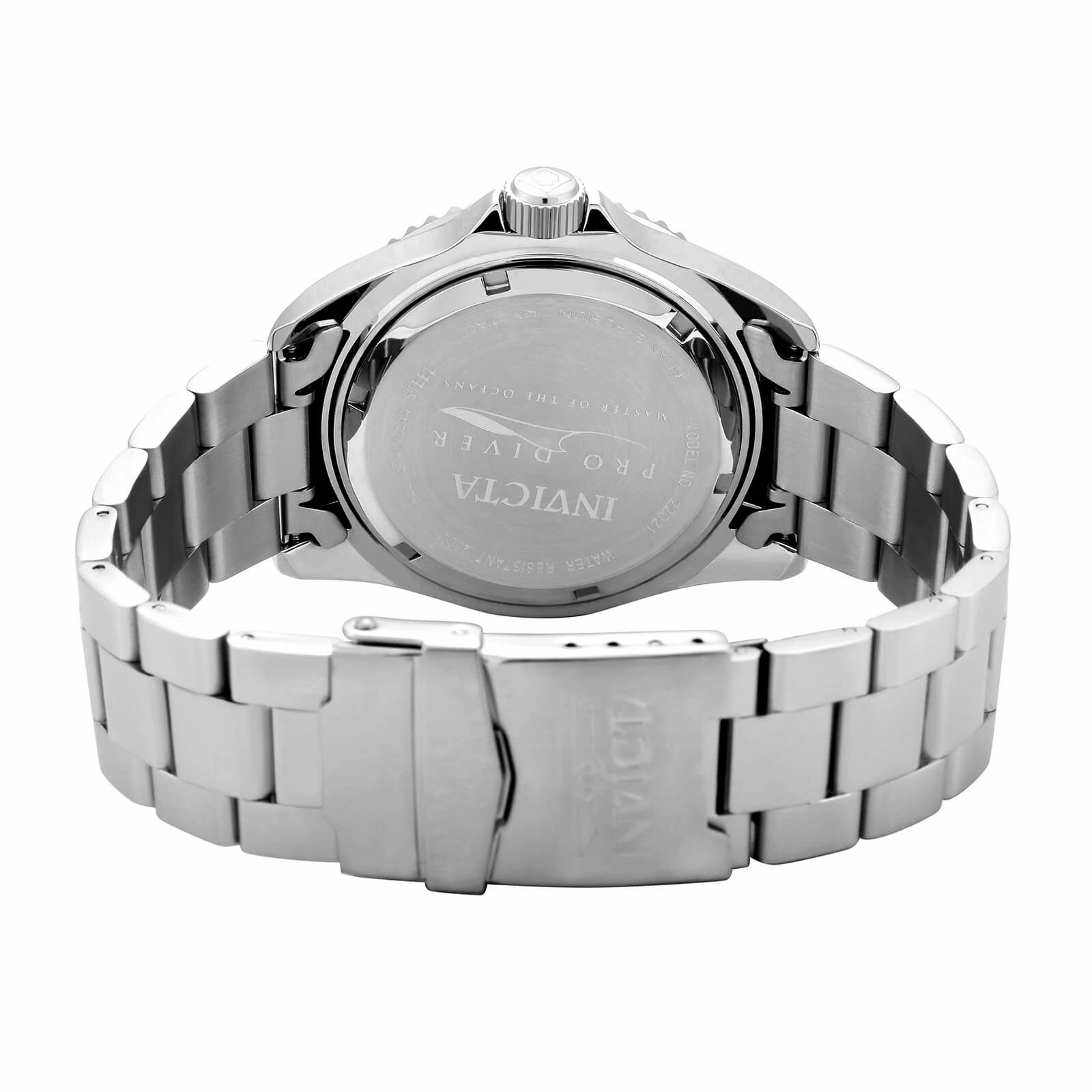 Invicta Men's Stainless Steel Watch - Pro Diver Dive Green Accented Bezel Grey Dial | 22021