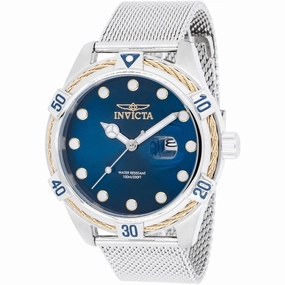 Invicta Men's Watch - Bolt Quartz Blue Dial Silver Stainless Steel Bracelet | 43553