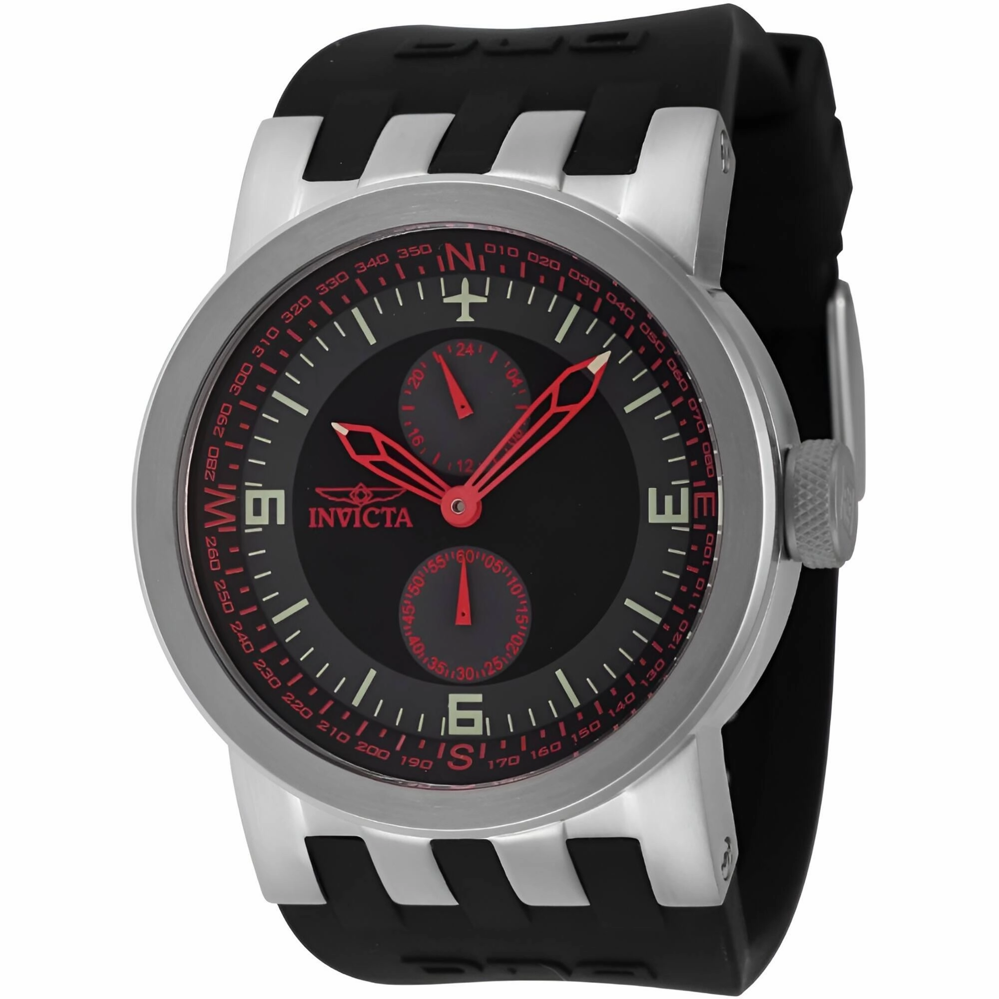 Invicta Men's Watch - DNA Quartz Red, Grey, Black Dial Silicone Strap | 44224