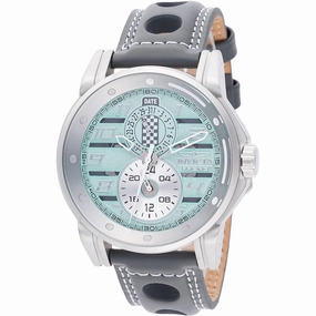 Invicta Men's Watch - Invicta Racing Quartz Silver Case Grey Leather Strap | 47537