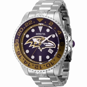 Invicta Men's Watch - NFL Baltimore Ravens Automatic Silver Stainless Steel | 45039
