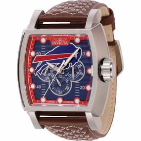 Invicta Men's Watch - NFL Buffalo Bills Quartz Red, Silver and Blue Dial Strap | 45086