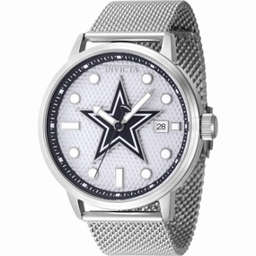 Invicta Men's Watch - NFL Dallas Cowboys Chrono Grey Dial Mesh Bracelet | 47968