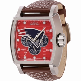 Invicta Men's Watch - NFL New England Patriots Quartz Brown Leather Strap | 45084