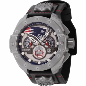 Invicta Men's Watch - NFL New England Patriots Quartz Silver and Black Strap | 45122