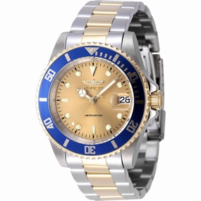 Invicta Men's Watch - Pro Diver Automatic Gold Dial Two Tone Steel Bracelet | 47394