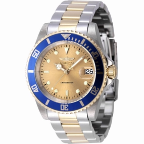 Invicta Men's Watch - Pro Diver Automatic Gold Dial Two Tone Steel Bracelet | 47394