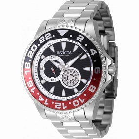 Invicta Men's Watch - Pro Diver Automatic Red and Black Bezel Steel Bracelet | 47302