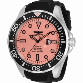 Invicta Men's Watch - Pro Diver Automatic Red Dial Black Silicone Strap | 33606