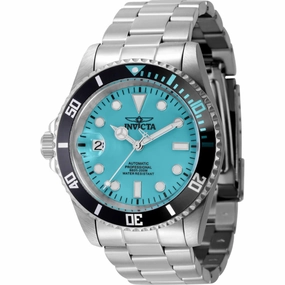 Invicta Men's Watch - Pro Diver Automatic Turquoise Dial Silver Steel Bracelet | 44045