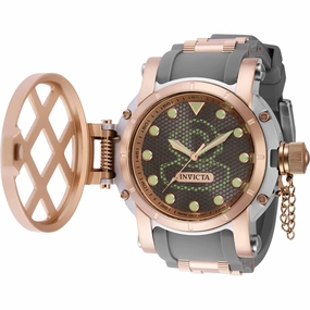Invicta Men's Watch - Pro Diver Black Dial Grey and Rose Gold Strap Quartz | 37351