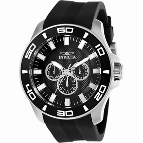 Invicta Men's Watch - Pro Diver Black Dial Silicone Rubber Strap Day-Date | 28000