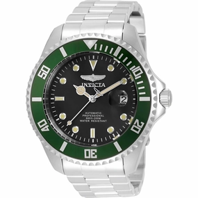 Invicta Men's Watch - Pro Diver Black Dial Silver Stainless Steel Bracelet | 35852