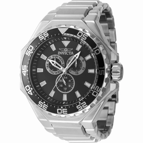Invicta Men's Watch - Pro Diver Black Dial Silver Stainless Steel Bracelet | 46556