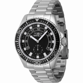 Invicta Men's Watch - Pro Diver Black Dial Silver Stainless Steel Bracelet | 47125