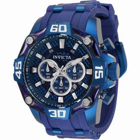 Invicta Men's Watch - Pro Diver Chronograph Blue and Silver Tone Dial Strap | 33842