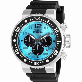 Invicta Men's Watch - Pro Diver Chronograph Turquoise and Black Dial Strap | 26735