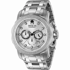 Invicta Men's Watch - Pro Diver Date Quartz Chronograph Silver Tone Bracelet | 37985