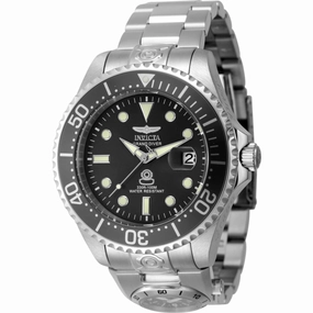 Invicta Men's Watch - Pro Diver Dual Time Black Dial Silver Steel Bracelet | 45812