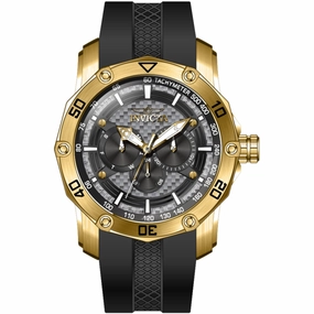 Invicta Men's Watch - Pro Diver Grey and Black Dial Quartz Silicone Strap | 45744