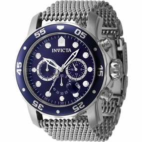 Invicta Men's Watch - Pro Diver Quartz Blue Dial Silver Steel Bracelet Date | 47237