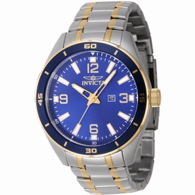 Invicta Men's Watch - Pro Diver Quartz Blue Dial Two Tone Steel Bracelet | 46670