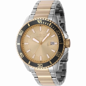 Invicta Men's Watch - Pro Diver Quartz Date Gold Tone Dial Two Tone Bracelet | 46144