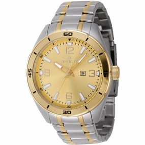 Invicta Men's Watch - Pro Diver Quartz Gold Tone Dial Two Tone Steel Bracelet | 46672