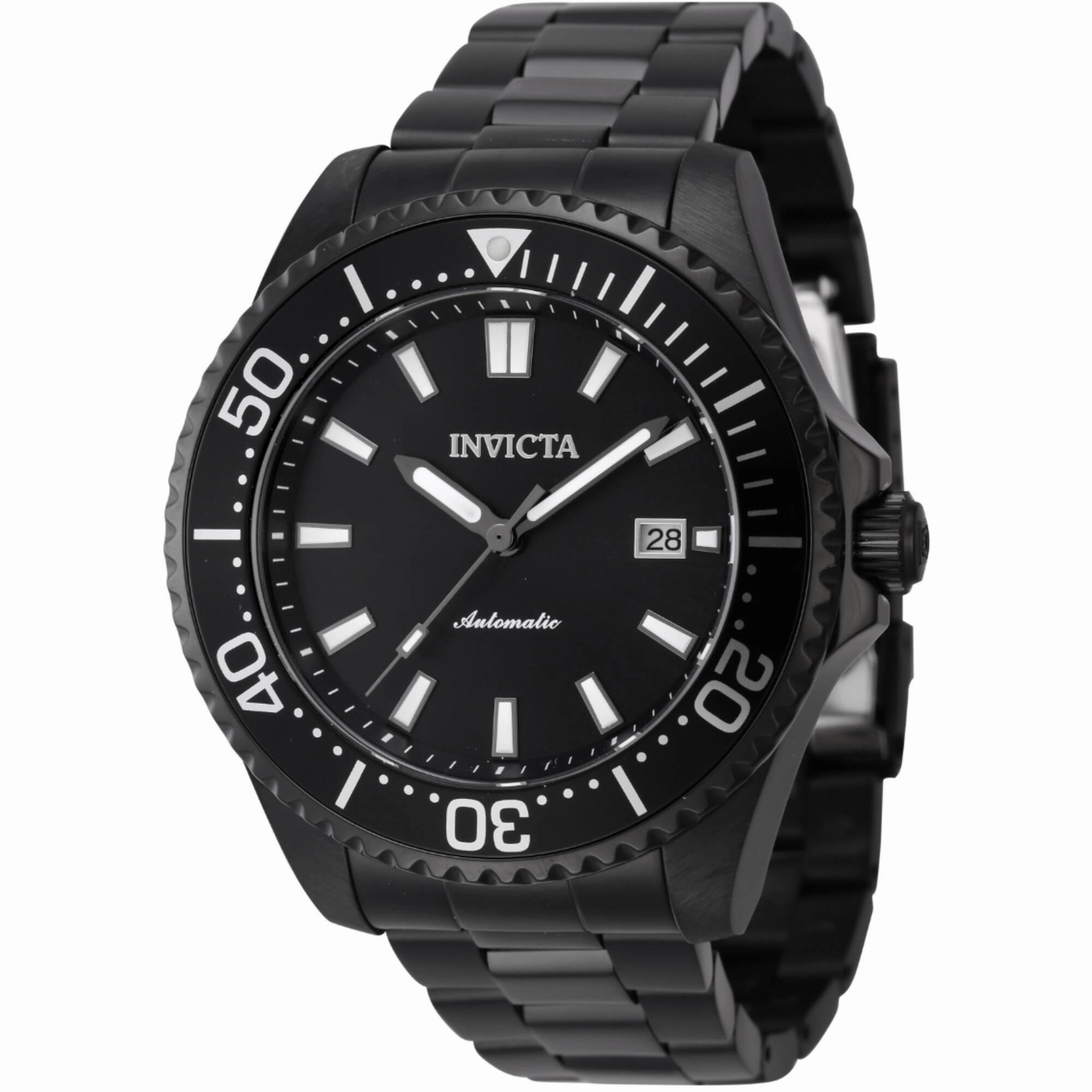 Invicta Men's Watch - Pro Diver Rotating Bezel Automatic Black Dial Bracelet | 46646
