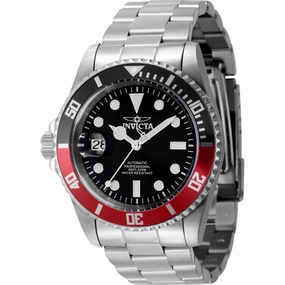 Invicta Men's Watch - Pro Diver Rotating Bezel Black Dial Silver Bracelet | 43978