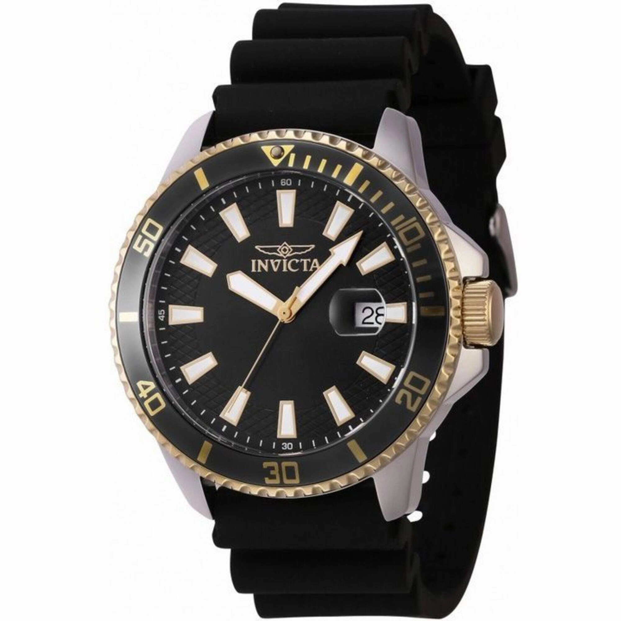 Invicta Men's Watch - Pro Diver Rotating Bezel Black Silicone Rubber Strap | 46132