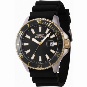 Invicta Men's Watch - Pro Diver Rotating Bezel Black Silicone Rubber Strap | 46132