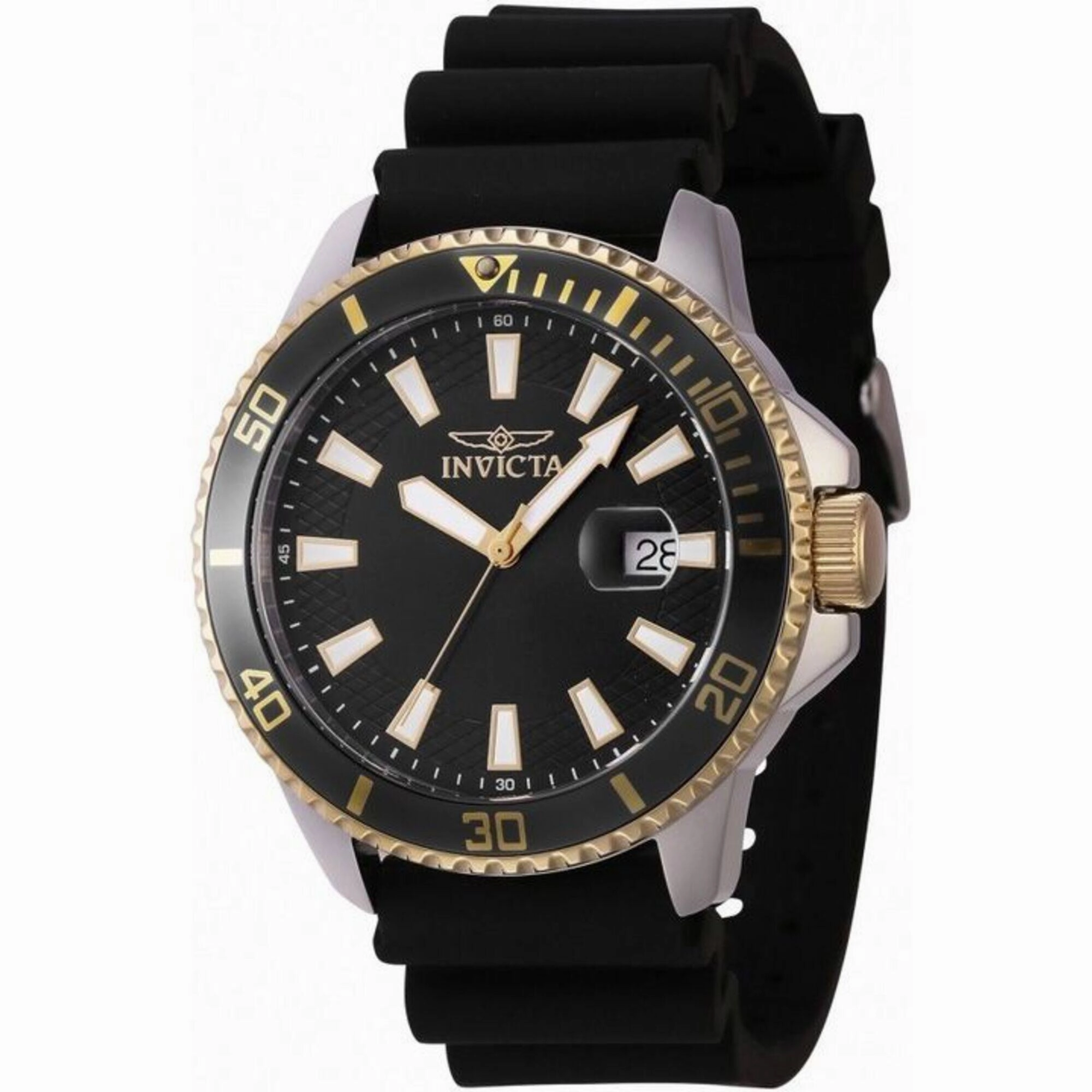 Invicta Men's Watch - Pro Diver Rotating Bezel Black Silicone Rubber Strap | 46132
