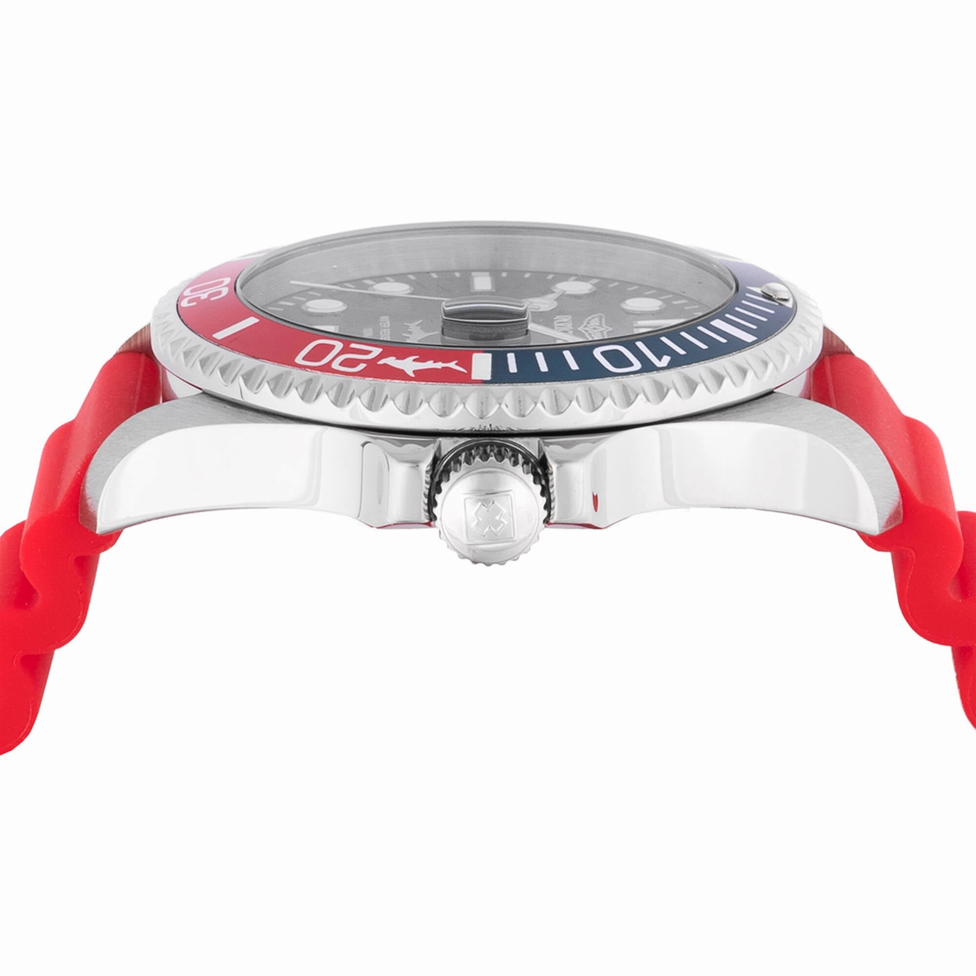Invicta Men's Watch - Pro Diver Rotating Bezel Blue Dial Red Silicone Strap | 47164