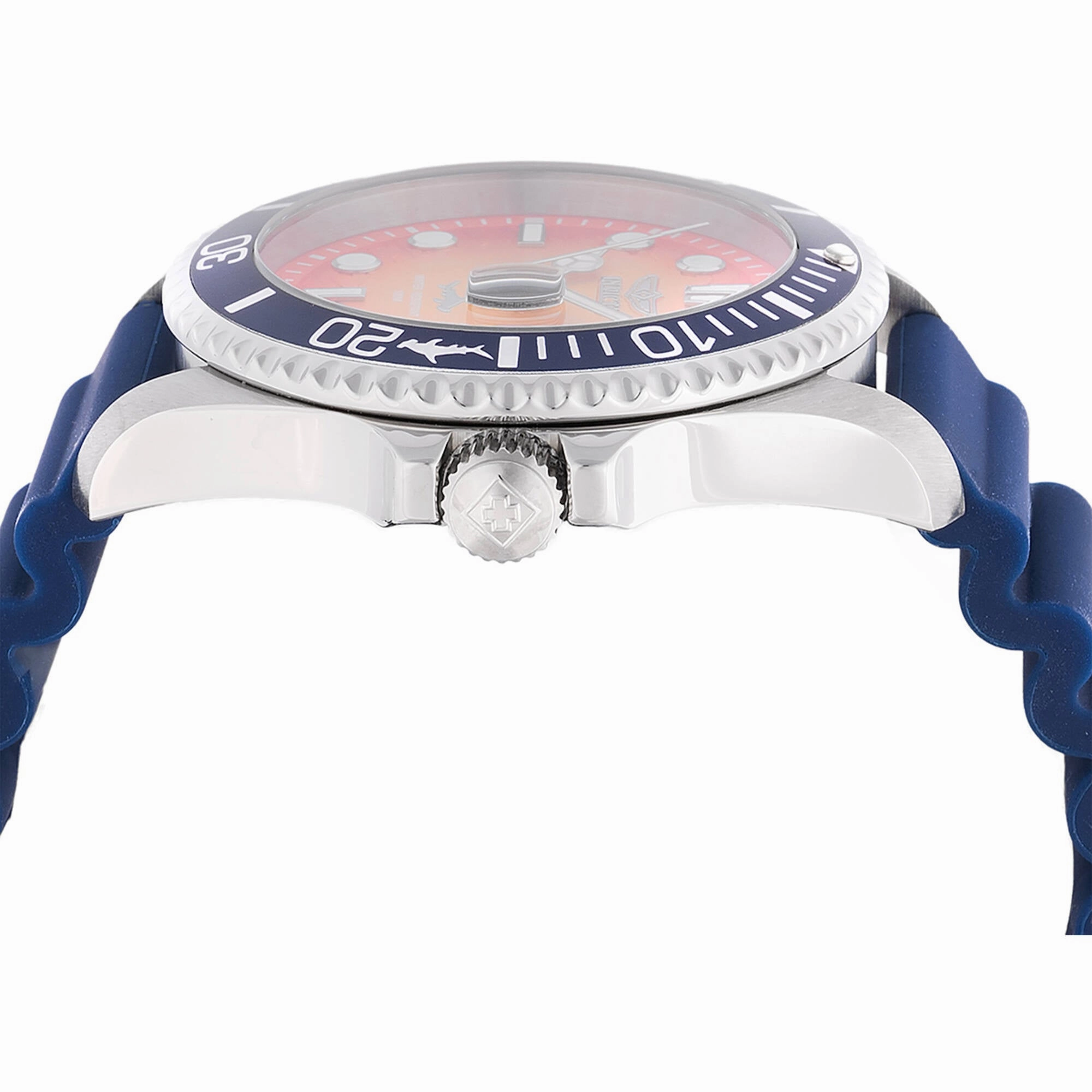 Invicta Men's Watch - Pro Diver Rotating Bezel Quartz Orange Dial Blue Strap | 47169