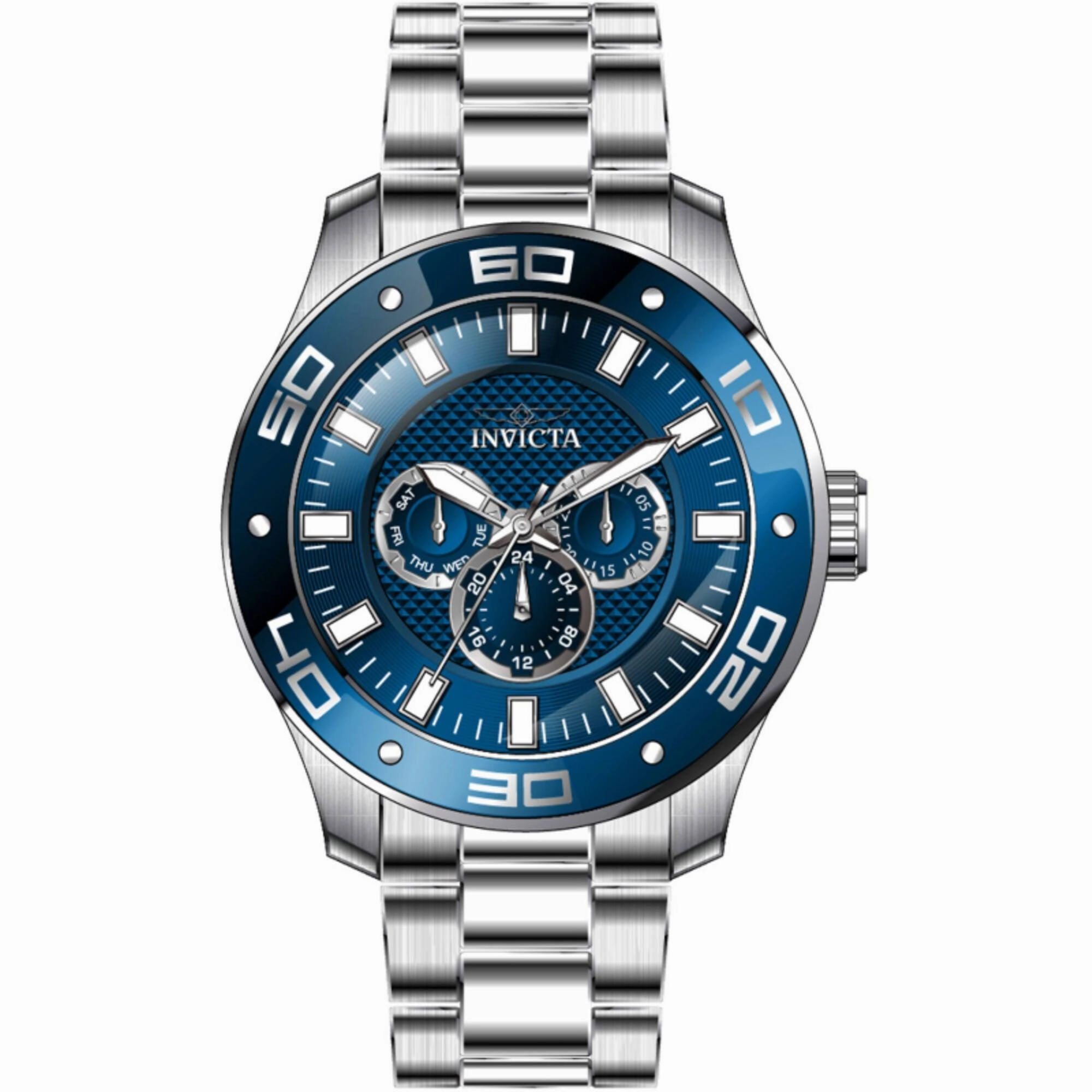 Invicta Men's Watch - Pro Diver Scuba Blue Dial Stainless Steel Bracelet | 45757