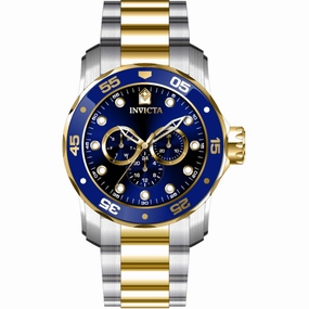 Invicta Men's Watch - Pro Diver Scuba Quartz Gold and Blue Bezel Bracelet | 45724