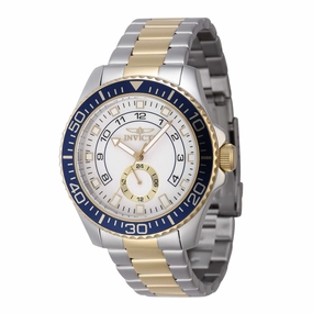 Invicta Men's Watch - Pro Diver White Dial Two Tone Steel Bracelet Quartz | 47127