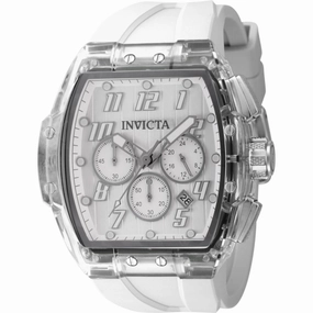 Invicta Men's Watch - S1 Rally Quartz Chronograph White Dial Silicone Strap | 45481