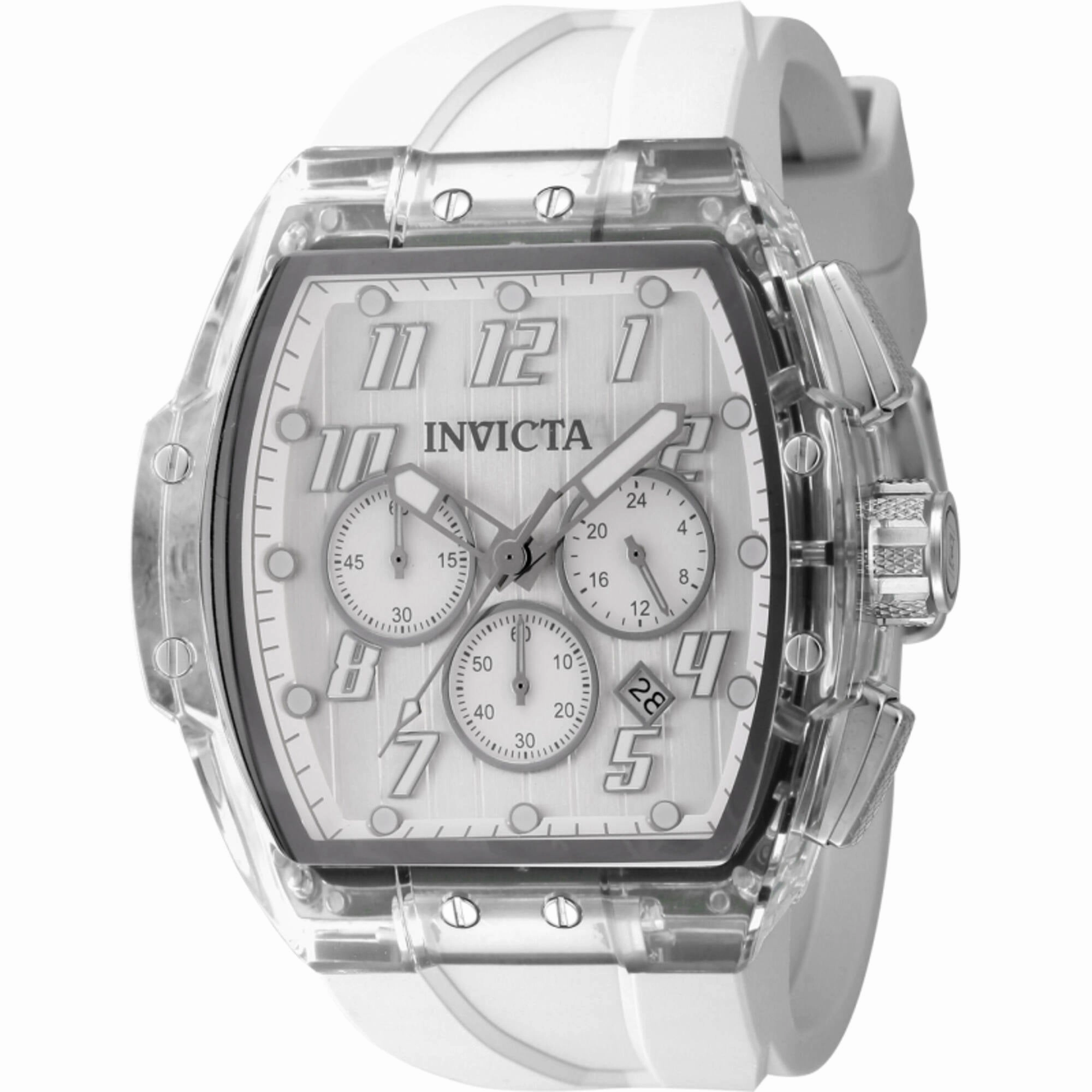 Invicta Men's Watch - S1 Rally Quartz Chronograph White Dial Silicone Strap | 45481