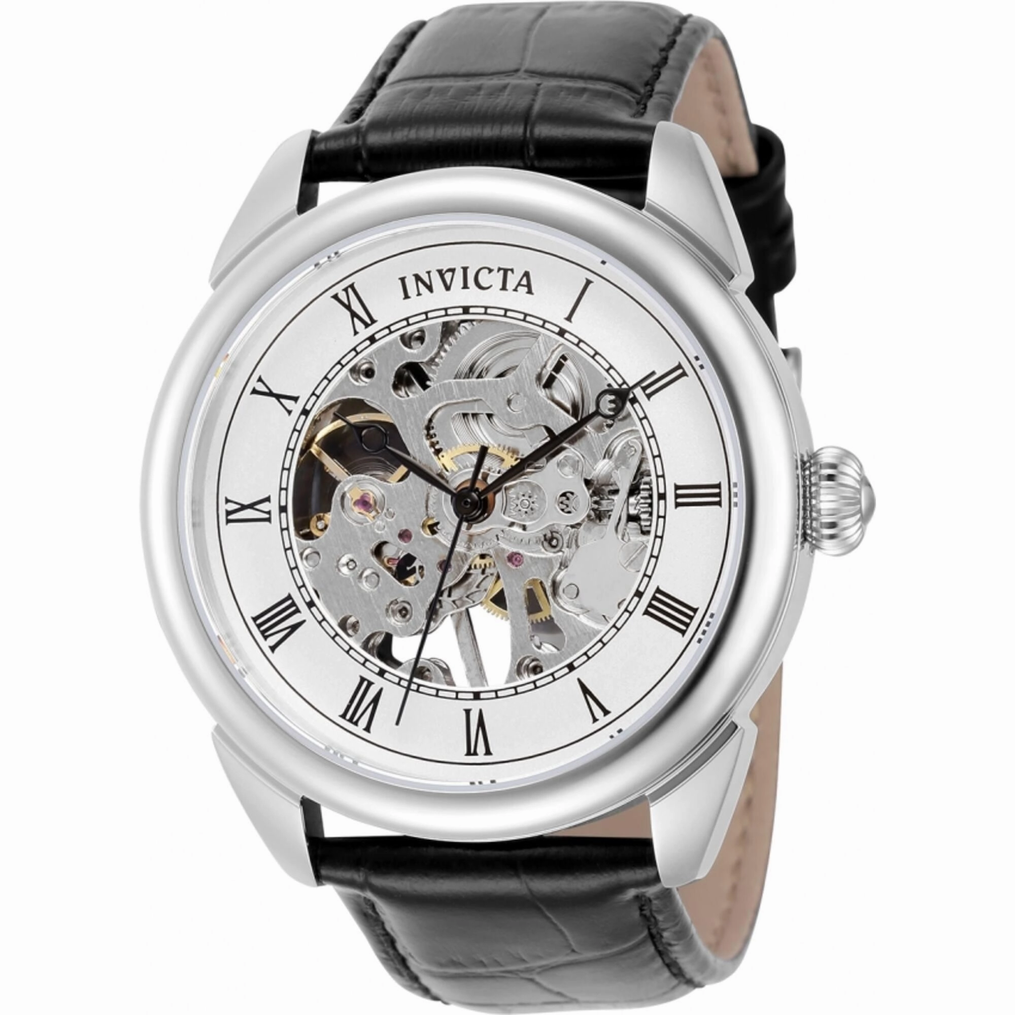 Invicta Men's Watch - Specialty Mechanical Semi-Skeleton Silver Dial Strap | 23533